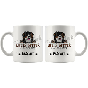 Personalized Australian Shepherd Dog Mom Dad Mug, Custom Dog's Name Gift