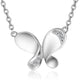 HQ Authentic 925 Sterling Silver Butterfly Pendant Necklace - Freedom Look