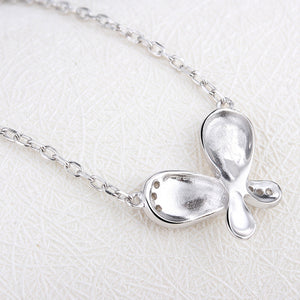 HQ Authentic 925 Sterling Silver Butterfly Pendant Necklace - Freedom Look