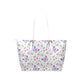 Butterflies With Roses And Cherries Leather Tote Bag - Freedom Look