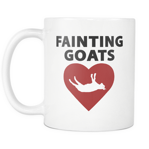 Fainting Goats Coffee Mug - Fainting Goats Owner Gifts - I (Heart) Love My Goat - I Like Goats - Funny Gift For Goat Owners (Mom Dad Brother Sister) (11 oz) - Freedom Look