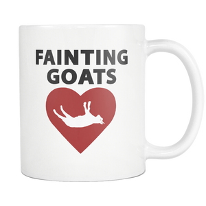Fainting Goats Coffee Mug - Fainting Goats Owner Gifts - I (Heart) Love My Goat - I Like Goats - Funny Gift For Goat Owners (Mom Dad Brother Sister) (11 oz) - Freedom Look