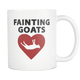 Fainting Goats Coffee Mug - Fainting Goats Owner Gifts - I (Heart) Love My Goat - I Like Goats - Funny Gift For Goat Owners (Mom Dad Brother Sister) (11 oz) - Freedom Look