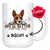 Personalized Basenji Dog Mom Dad Mug, Custom Dog's Name Gift