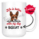 Personalized Basenji Dog Mom Dad Mug, Custom Dog's Name Gift