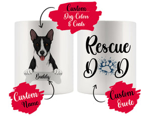Personalized Basenji Dog Rescue Mom Dad Mug, Best Dog Owner Gift