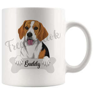 Personalized Beagle Dog Mom Dad Mug, Funny Dog Owner Gift