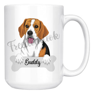 Personalized Beagle Dog Mom Dad Mug, Funny Dog Owner Gift