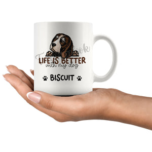 Personalized Beagle Dog Mom Dad Mug, Custom Dog's Name Gift