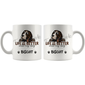 Personalized Beagle Dog Mom Dad Mug, Custom Dog's Name Gift
