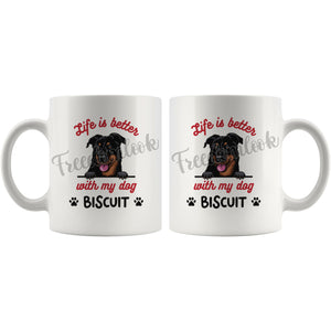 Personalized Beauceron Dog Mom Dad Mug, Custom Dog's Name Gift