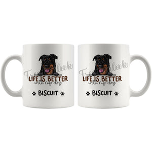 Personalized Beauceron Dog Mom Dad Mug, Custom Dog's Name Gift