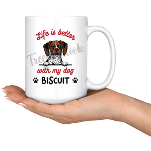 Personalized Belgian Brakk Dog Mom Dad Mug, Custom Dog's Name Gift
