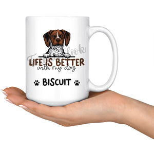 Personalized Belgian Brakk Dog Mom Dad Mug, Custom Dog's Name Gift