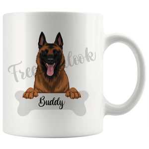Personalized Belgian Malinois Dog Mom Dad Mug, Funny Dog Owner Gift