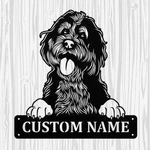 Personalized Bernedoodle Metal Sign, Dog Owner Wall Art, Memorial Gift