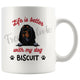 Personalized Black Coonhound Dog Mom Dad Mug, Custom Dog's Name Gift