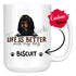 Personalized Black Coonhound Dog Mom Dad Mug, Custom Dog's Name Gift