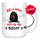 Personalized Black Coonhound Dog Mom Dad Mug, Custom Dog's Name Gift
