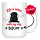 Personalized Black Russian Terrier Dog Mom Dad Mug, Custom Dog's Name Gift