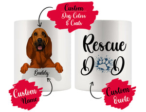 Personalized Bloodhound Dog Rescue Mom Dad Mug, Best Dog Owner Gift