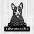 Personalized Blue Heeler Metal Sign, Dog Owner Wall Art, Memorial Gift