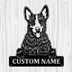 Personalized Blue Heeler Metal Sign, Dog Owner Wall Art, Memorial Gift
