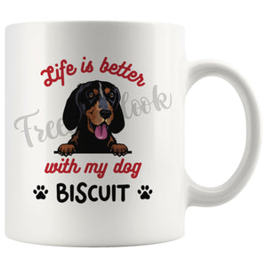 Personalized Bluetick Coonhound Dog Mom Dad Mug, Custom Dog's Name Gift