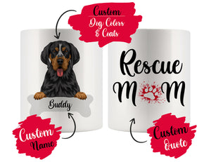 Personalized Bluetick Coonhound Dog Rescue Mom Dad Mug, Best Dog Owner Gift