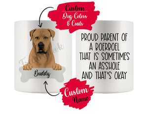 Personalized Boerboel Dog Mom Dad Mug, Funny Dog Owner Gift