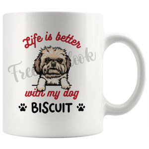 Personalized Bolonka Zwetna Dog Mom Dad Mug, Custom Dog's Name Gift