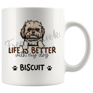 Personalized Bolonka Zwetna Dog Mom Dad Mug, Custom Dog's Name Gift