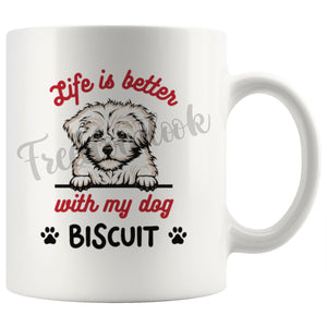 Personalized Bolonka Zwetna Dog Mom Dad Mug, Custom Dog's Name Gift