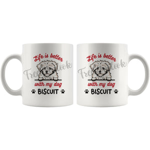 Personalized Bolonka Zwetna Dog Mom Dad Mug, Custom Dog's Name Gift