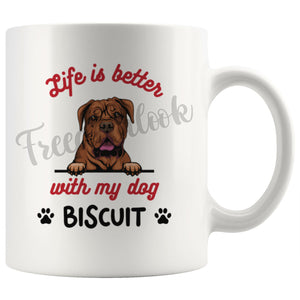 Personalized Great Dane Dog Mom Dad Mug, Custom Dog's Name Gift