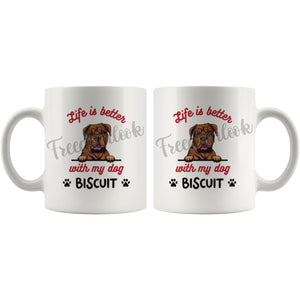 Personalized Great Dane Dog Mom Dad Mug, Custom Dog's Name Gift