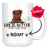 Personalized Bordeaux Great Dane Dog Mom Dad Mug, Custom Dog's Name Gift