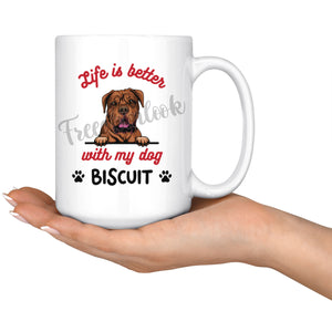 Personalized Great Dane Dog Mom Dad Mug, Custom Dog's Name Gift