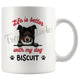 Personalized Border Collie Dog Mom Dad Mug, Custom Dog's Name Gift