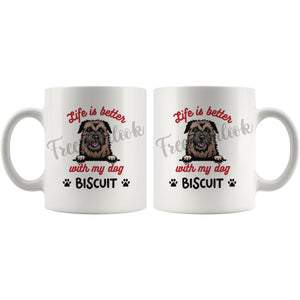 Personalized Border Terrier Dog Mom Dad Mug, Custom Dog's Name Gift