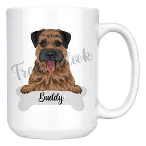 Personalized Border Terrier Dog Mom Dad Mug, Funny Dog Owner Gift