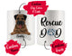 Personalized Border Terrier Dog Rescue Mom Dad Mug, Best Dog Owner Gift