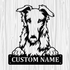 Personalized Borzoi Metal Sign, Dog Owner Wall Art, Memorial Gift
