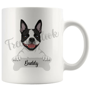 Personalized Boston Terrier Dog Mom Dad Mug, Funny Dog Owner Gift