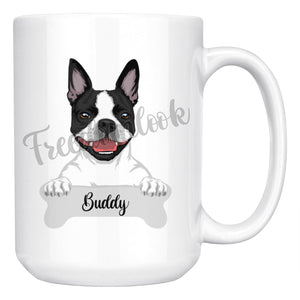 Personalized Boston Terrier Dog Mom Dad Mug, Funny Dog Owner Gift