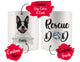 Personalized Boston Terrier Dog Rescue Mom Dad Mug, Best Dog Owner Gift