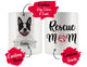 Personalized Boston Terrier Dog Rescue Mom Dad Mug, Best Dog Owner Gift