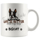 Personalized Boston Terrier Dog Mom Dad Mug, Custom Dog's Name Gift