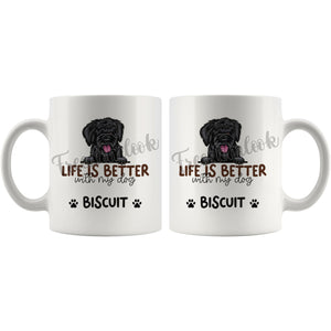 Personalized Bouvier des Flanders Dog Mom Dad Mug, Custom Dog's Name Gift