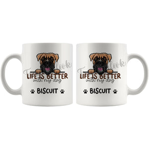 Personalized Boxer Dog Mom Dad Mug, Custom Dog's Name Gift